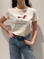 T-Shirt con Bassotto a Maniche Corte