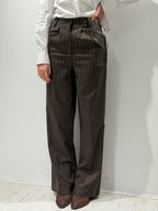 Pantaloni a Righe gamba Ampia