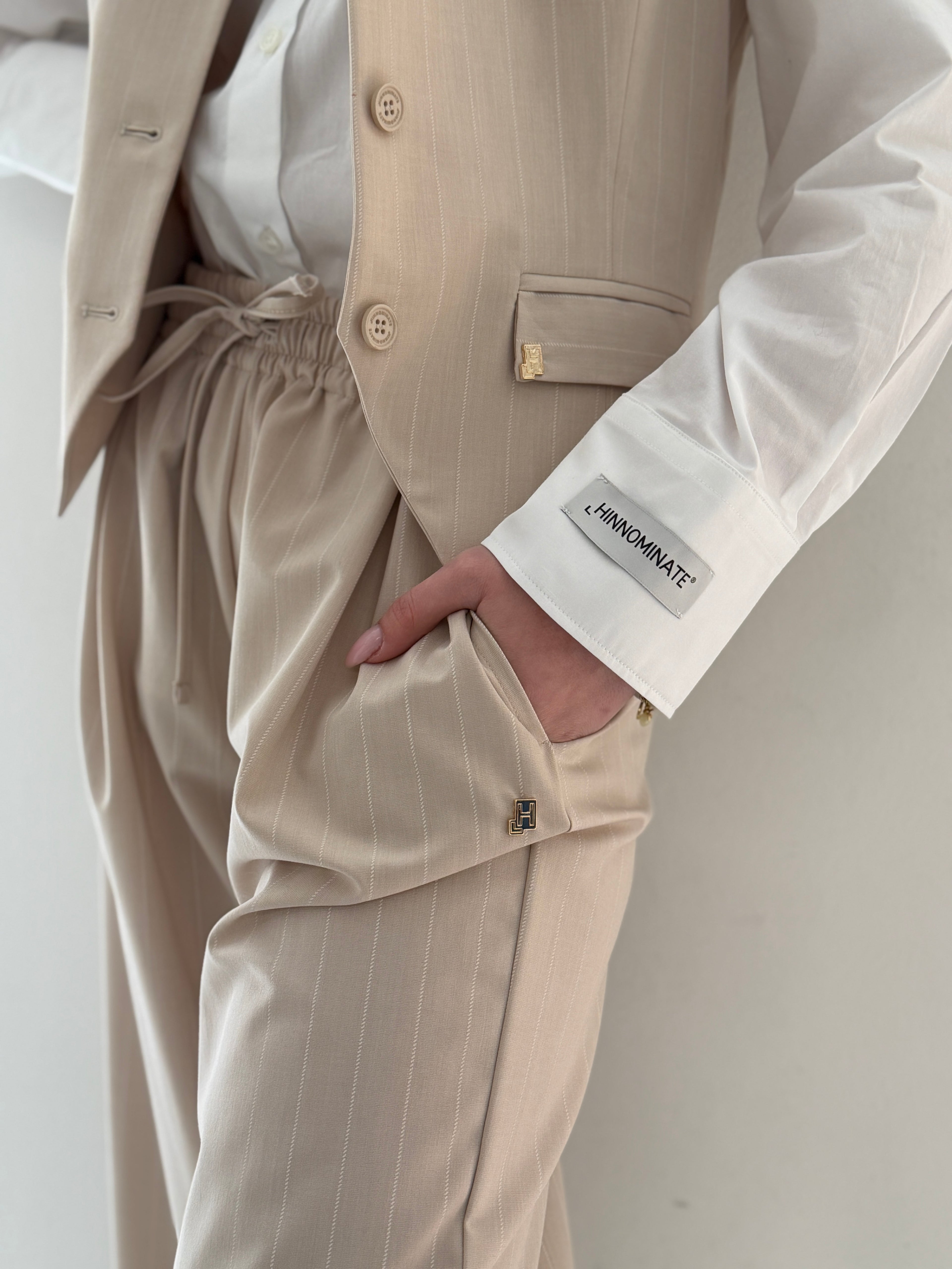 Pantalone Gessato Over