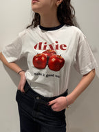 T-shirt Colletto in Contrasto