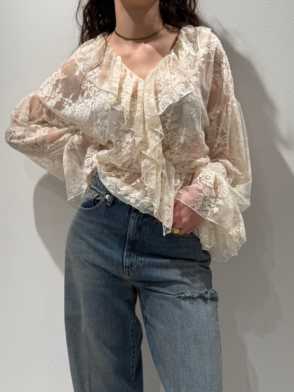 Blusa in Pizzo