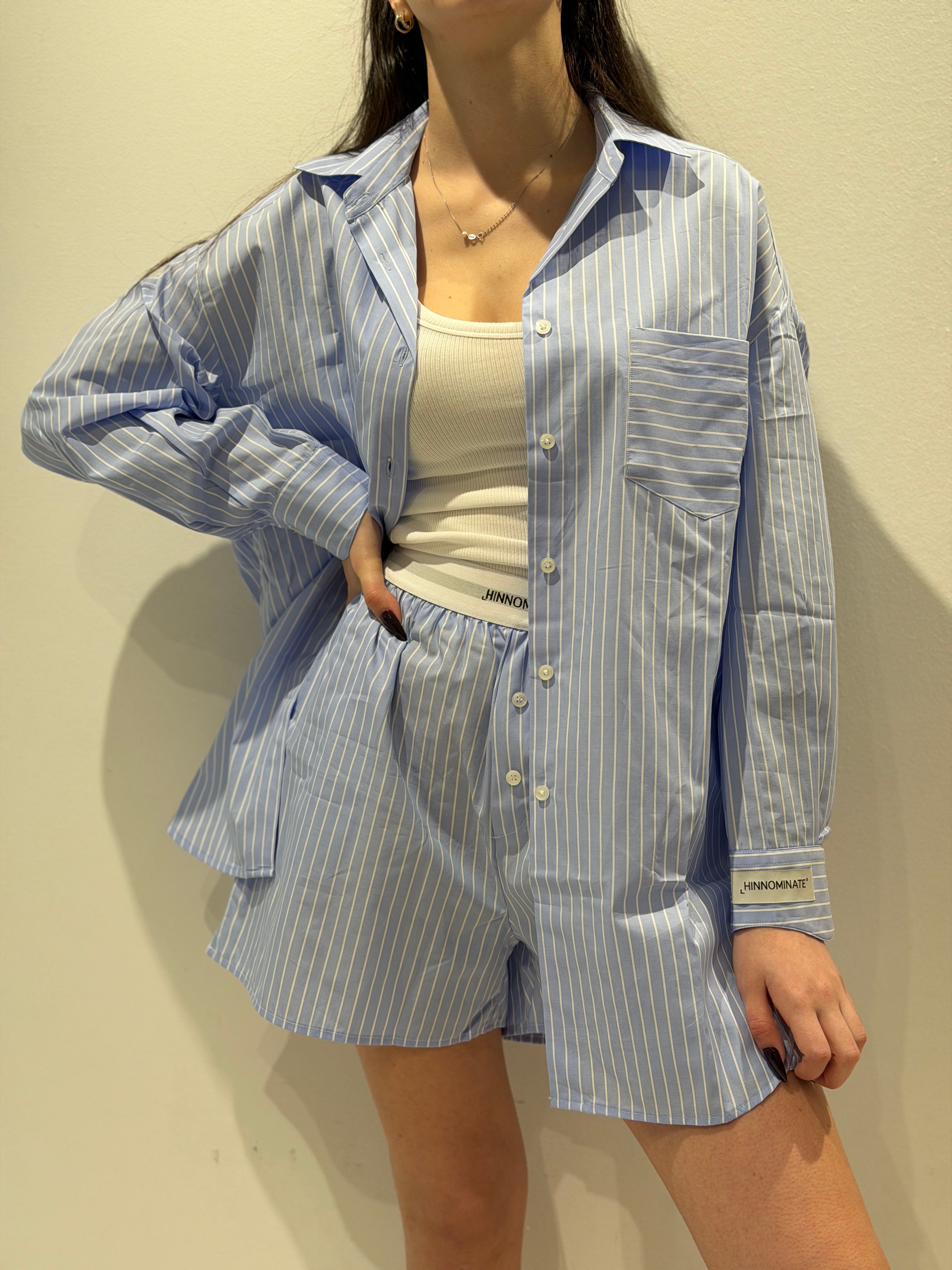 Camicia Over a Righe