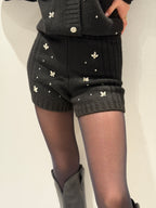 Shorts in Maglia con Applicazioni