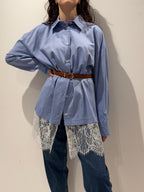 Camicia Over con Pizzo
