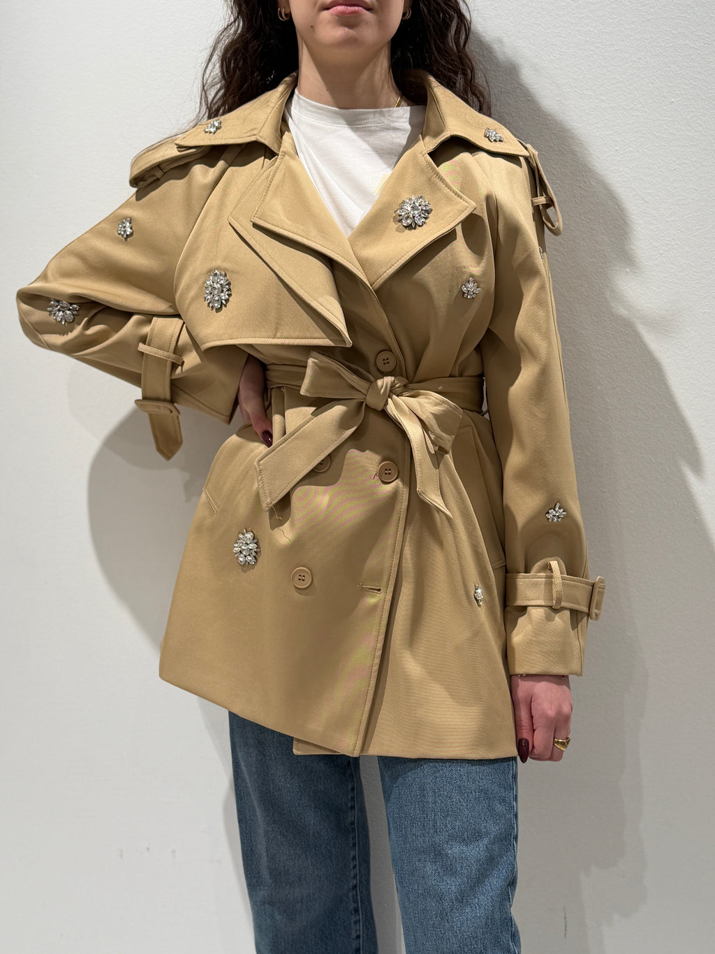 Trench con Strass