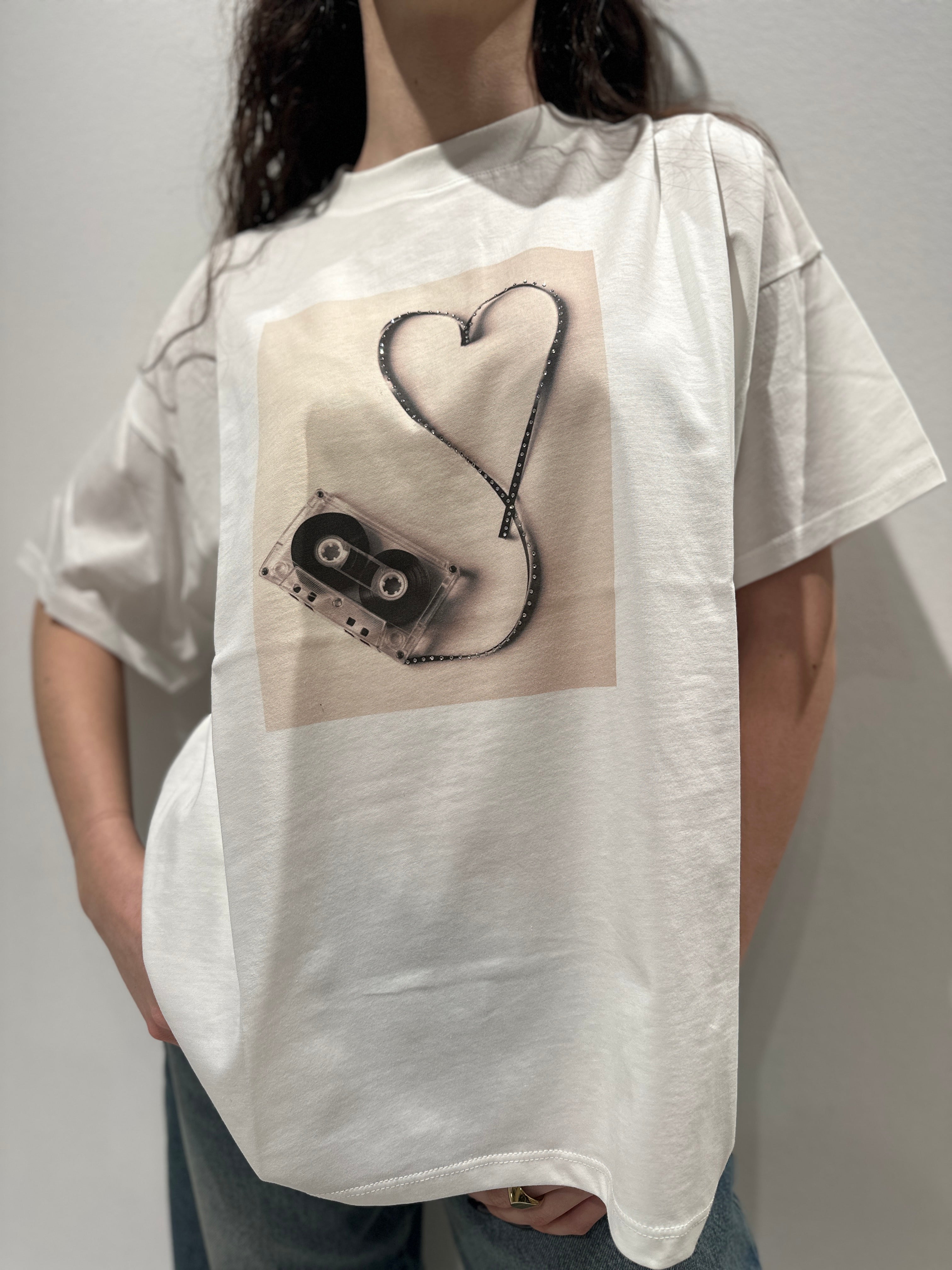 T-shirt stampa Cassetta
