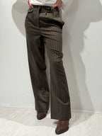 Pantaloni a Righe gamba Ampia