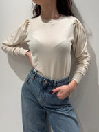 Maglioncino Basic Spalle Arricciate