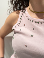 Canotta con strass