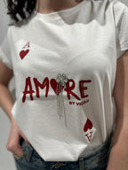 T-shirt “Amore” e Strass