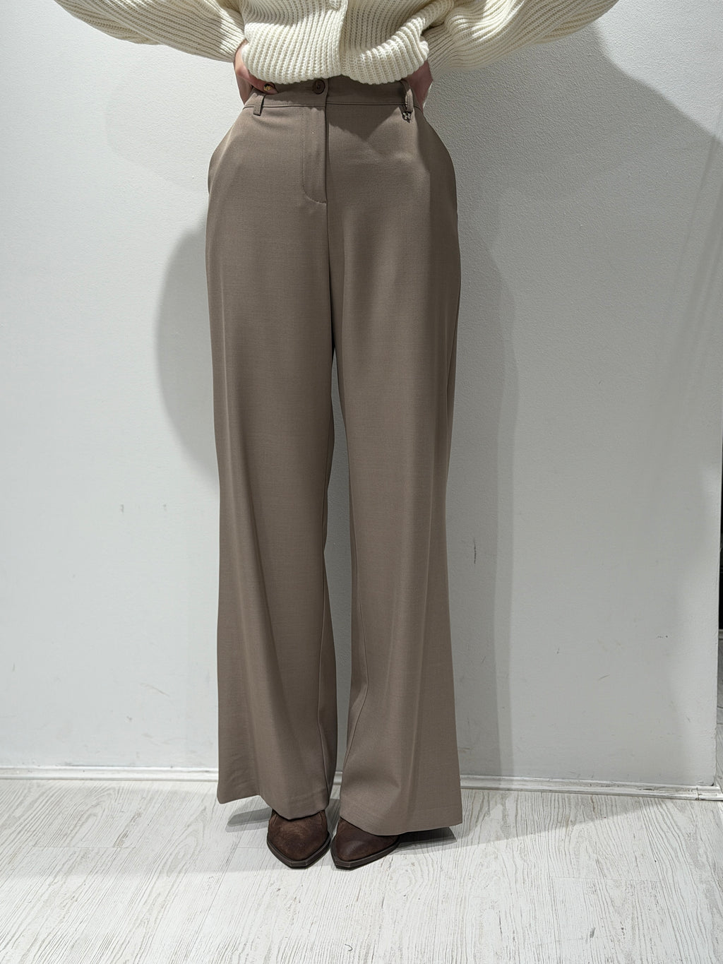 Pantaloni Palazzo a Vita Alta