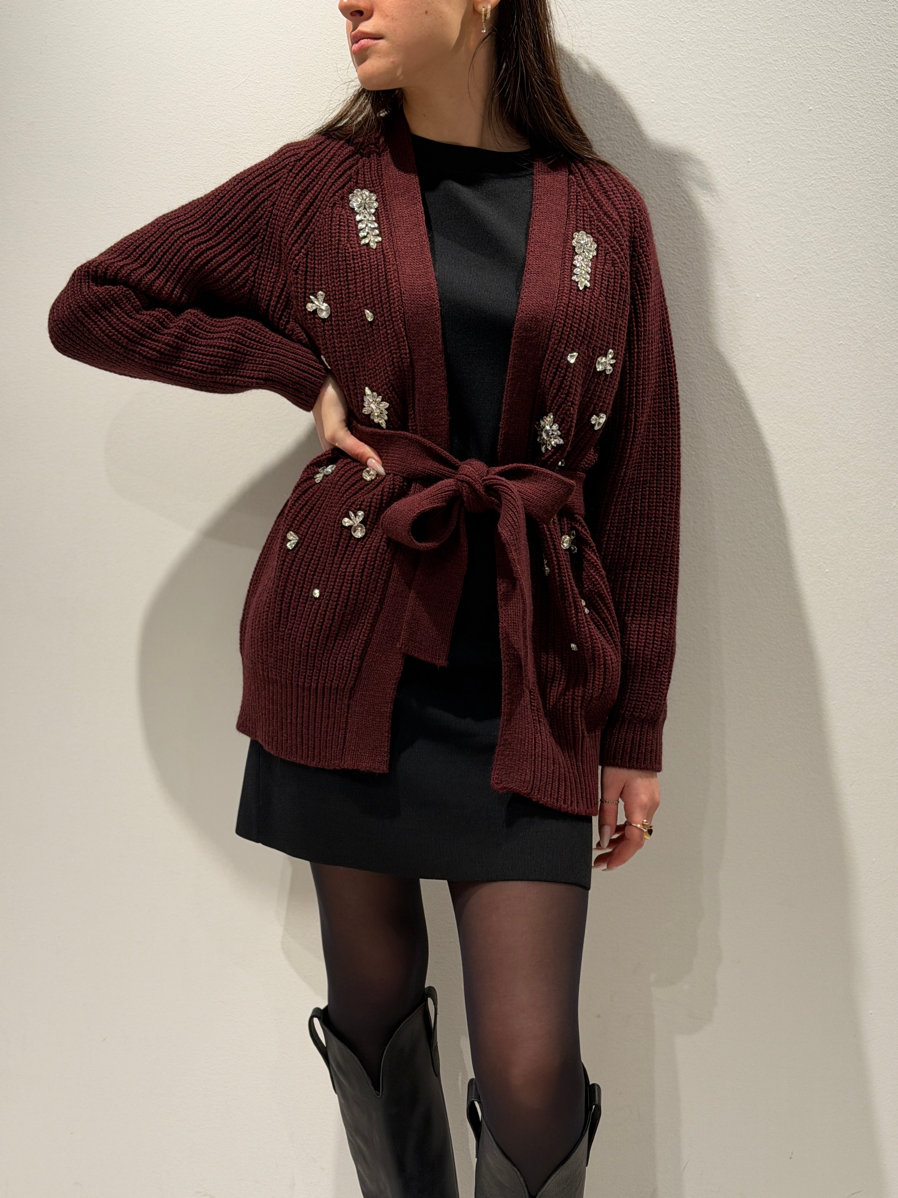 Cardigan con Strass