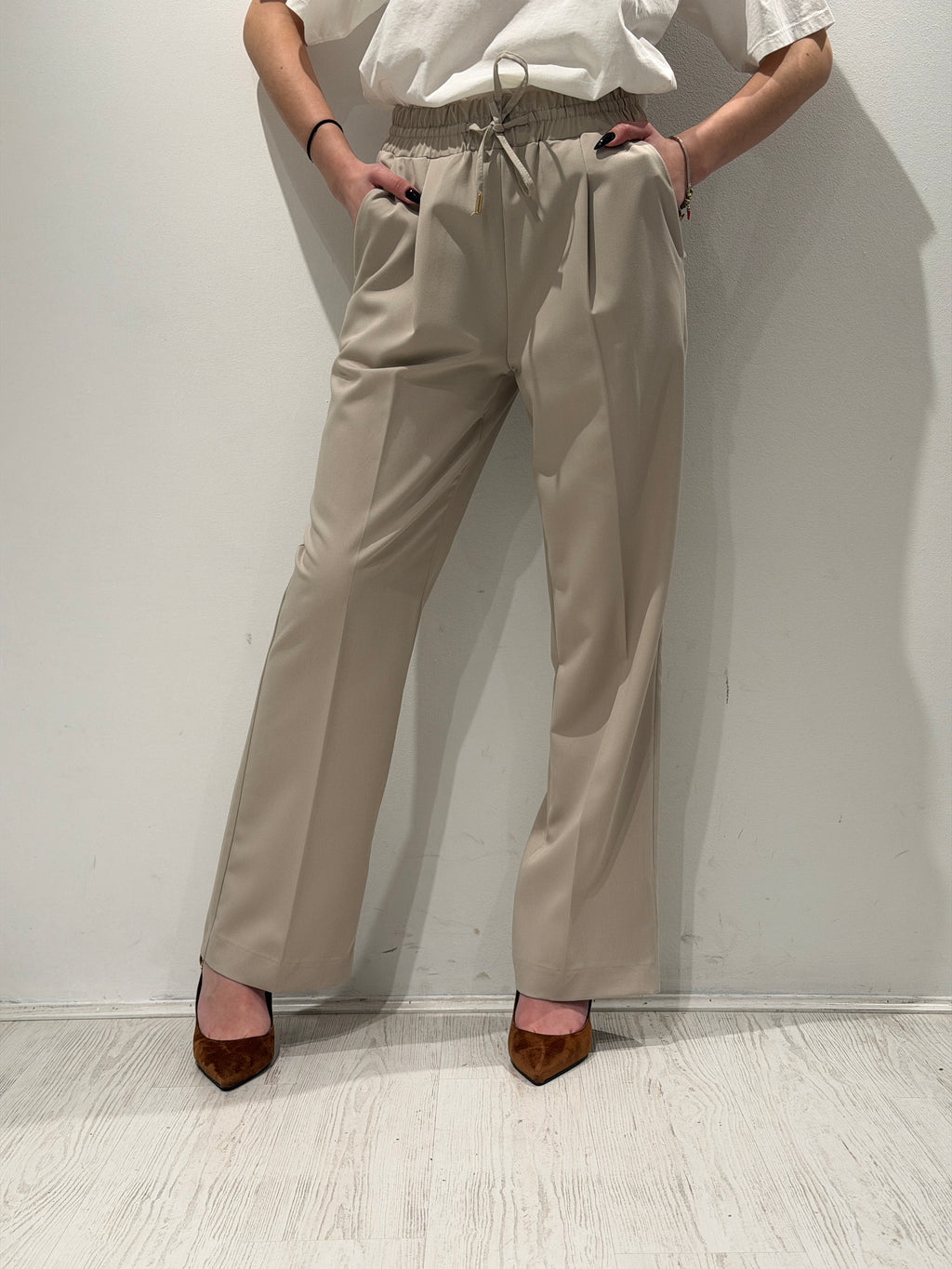 Pantalone Morbido con Elastico