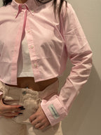 Camicia Crop a Righe
