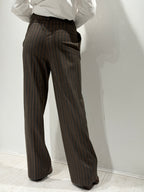 Pantaloni a Righe gamba Ampia