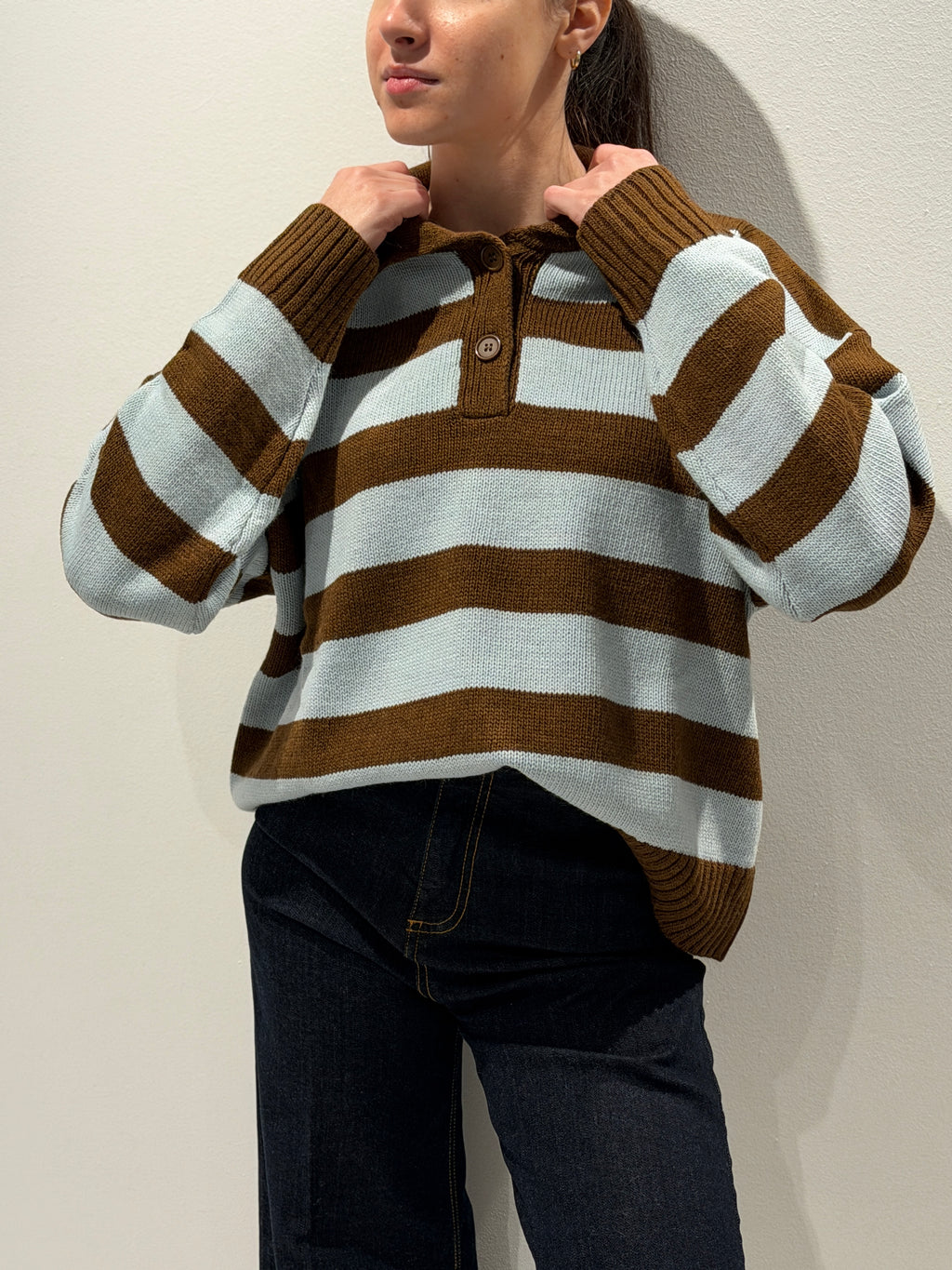 Polo in Maglia a Righe