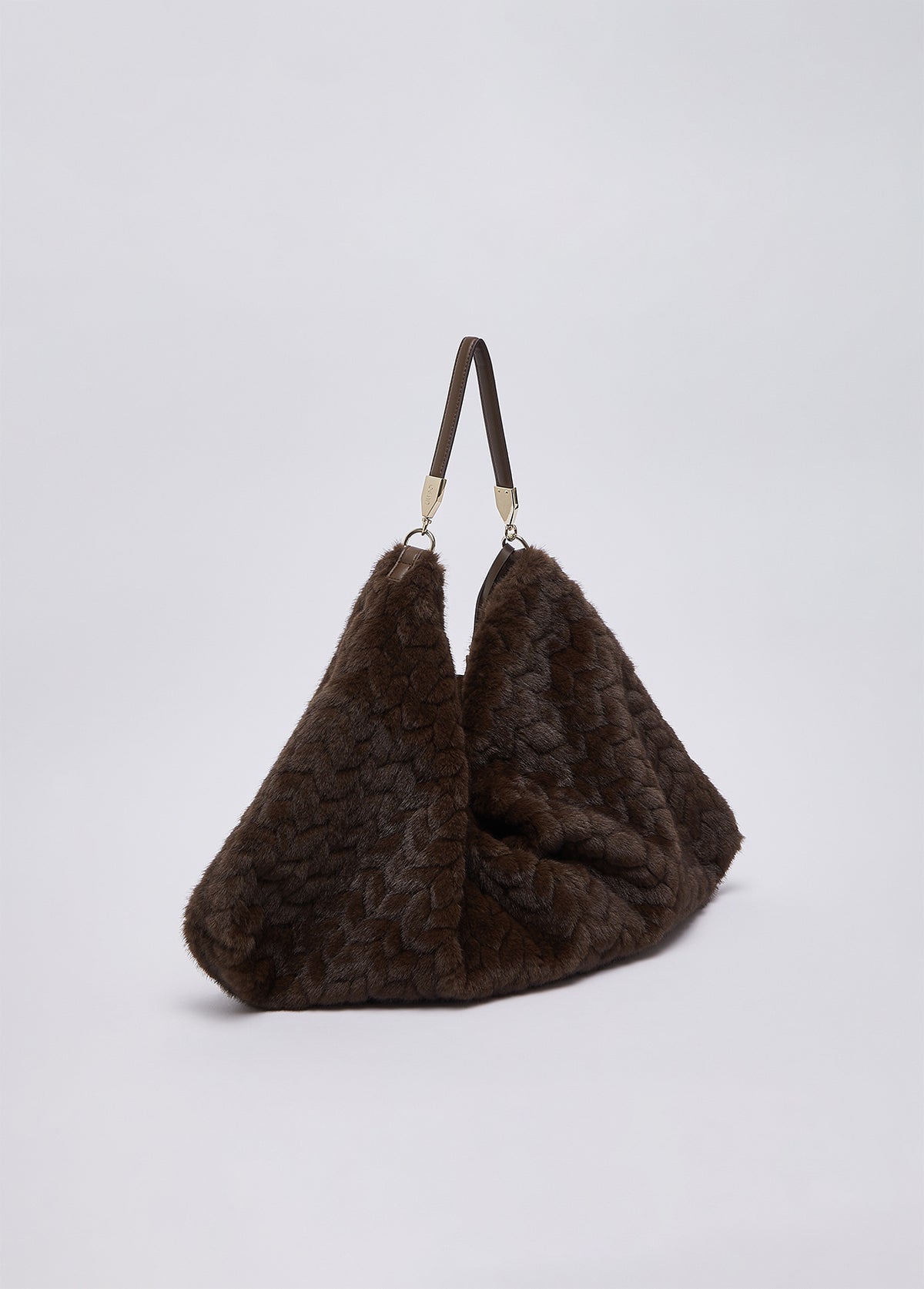 Borsa grande in pelliccia sintetica