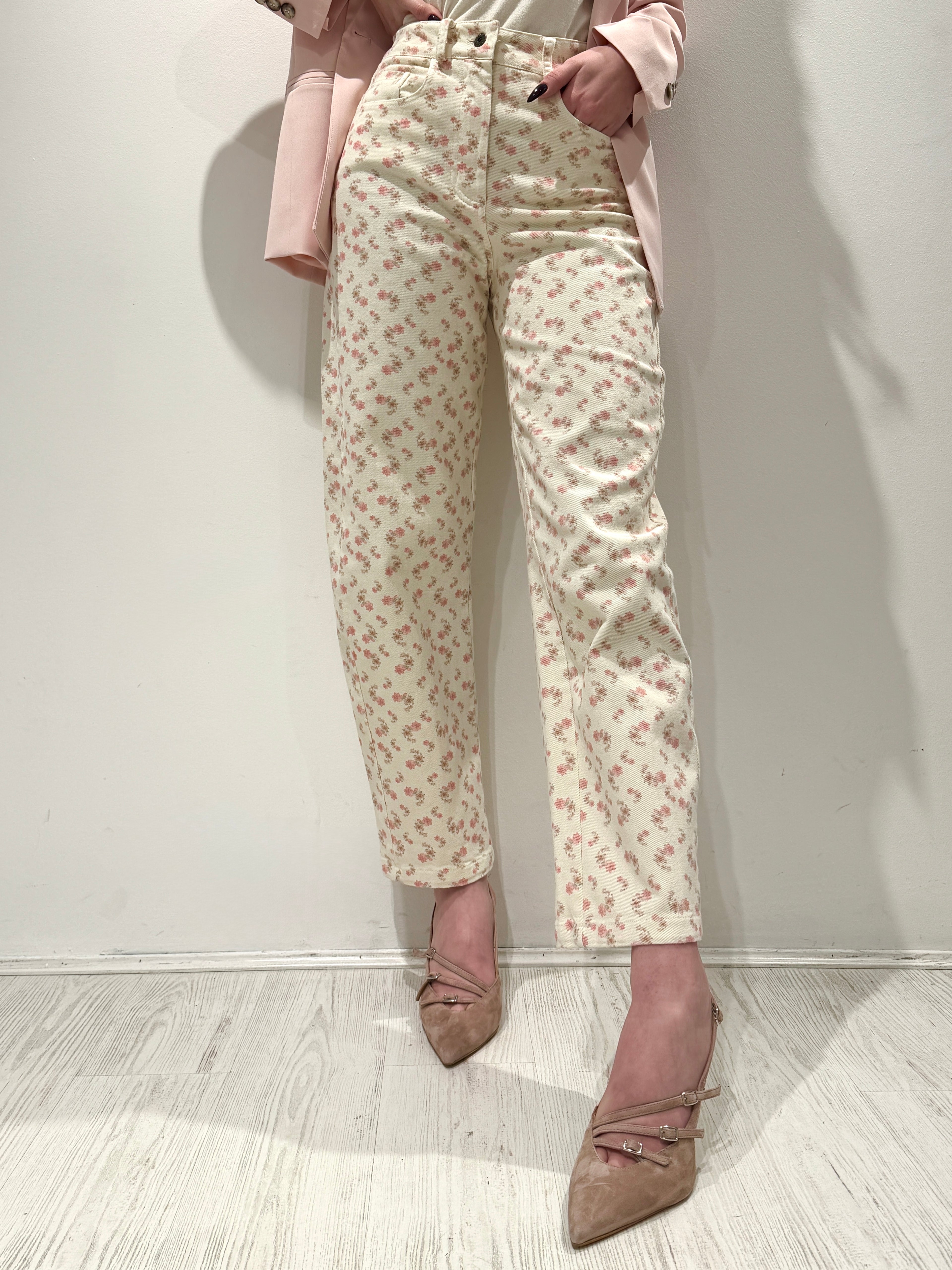 Denim Carrot Fantasia Fiori