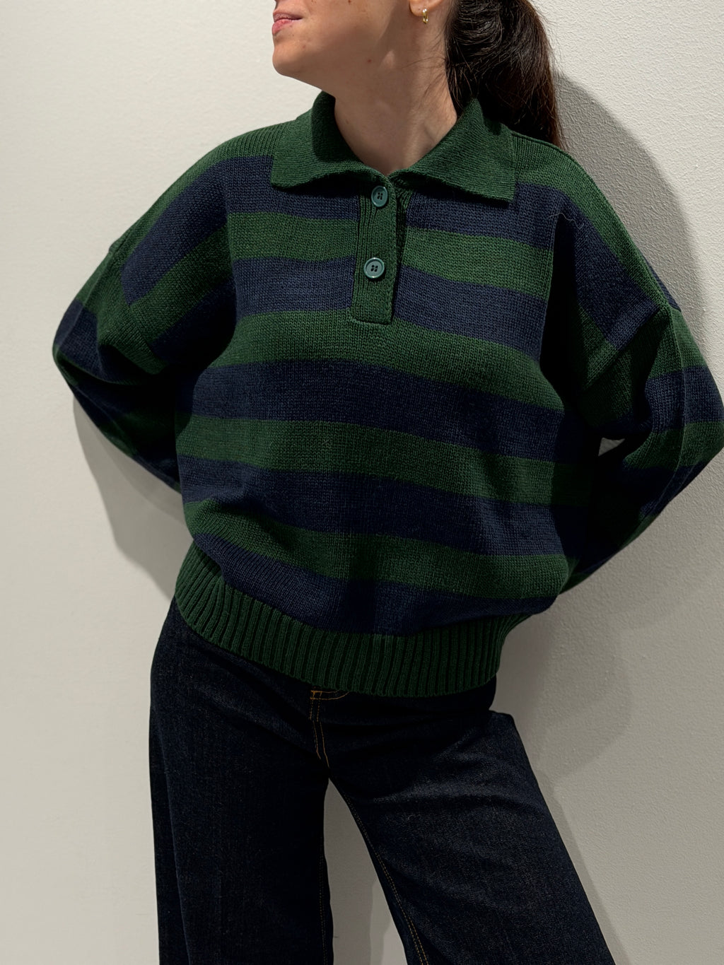 Polo in Maglia a Righe