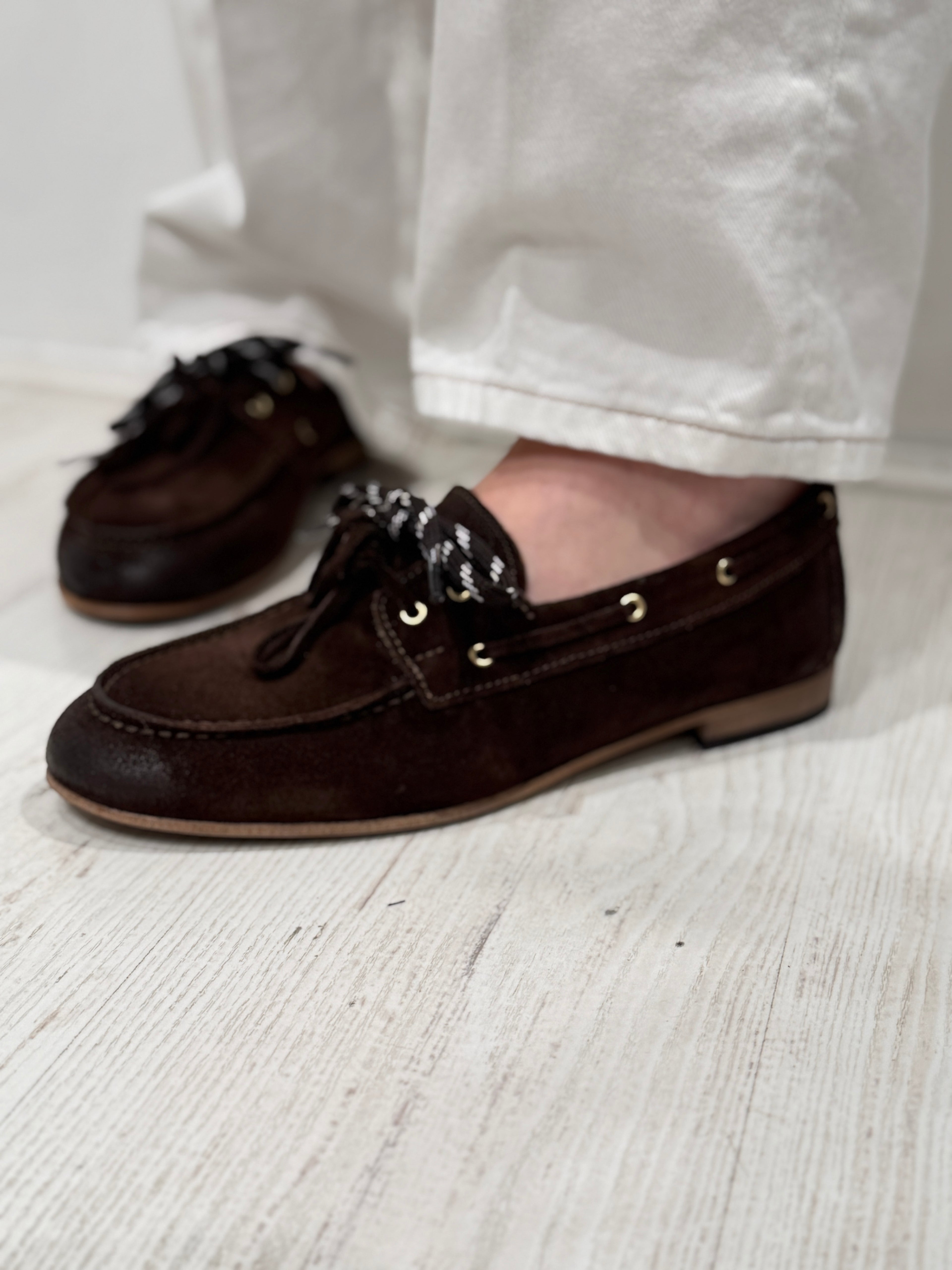 Mocassino barca Scamosciato