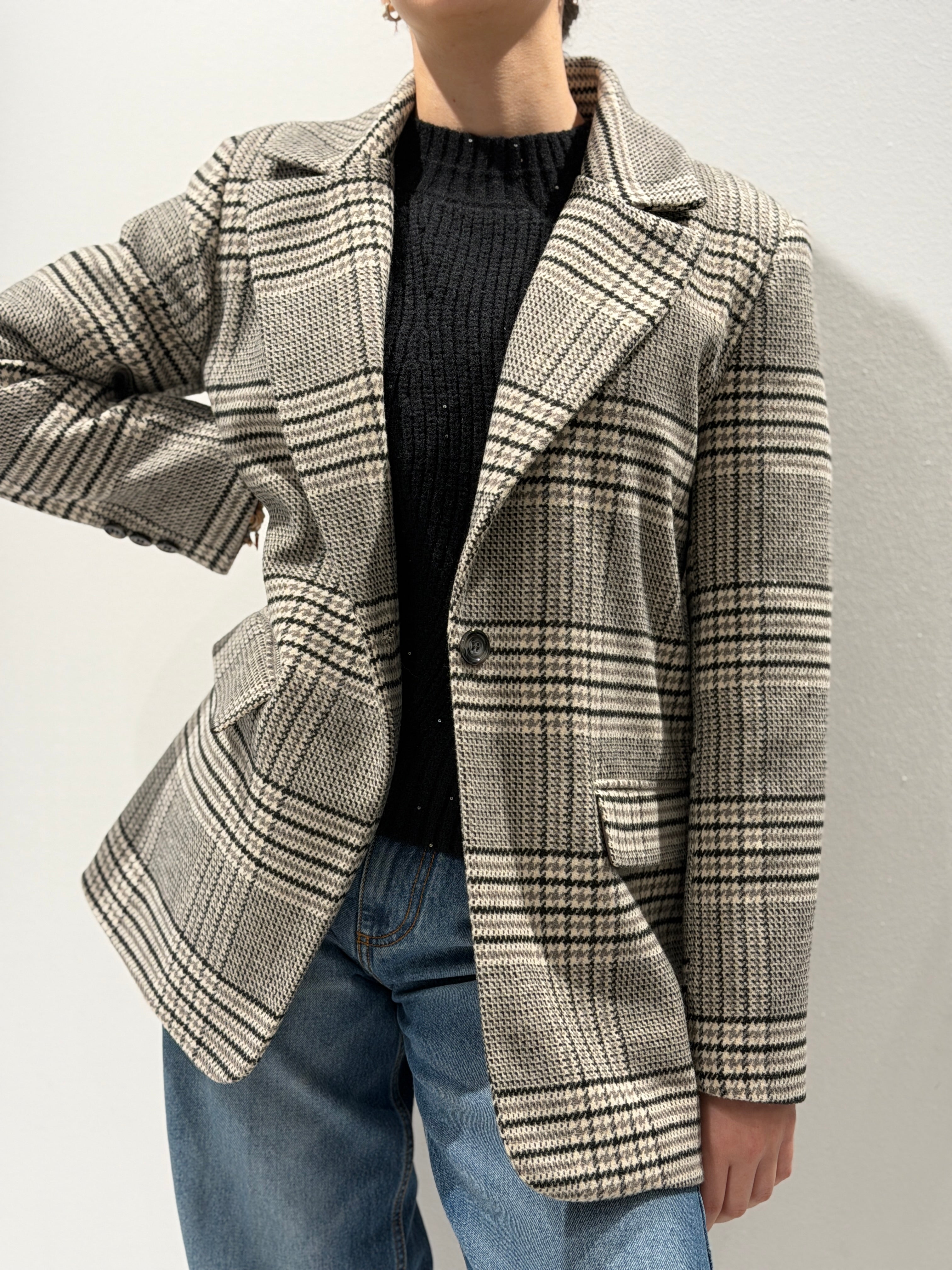 Cappotto Blazer Check