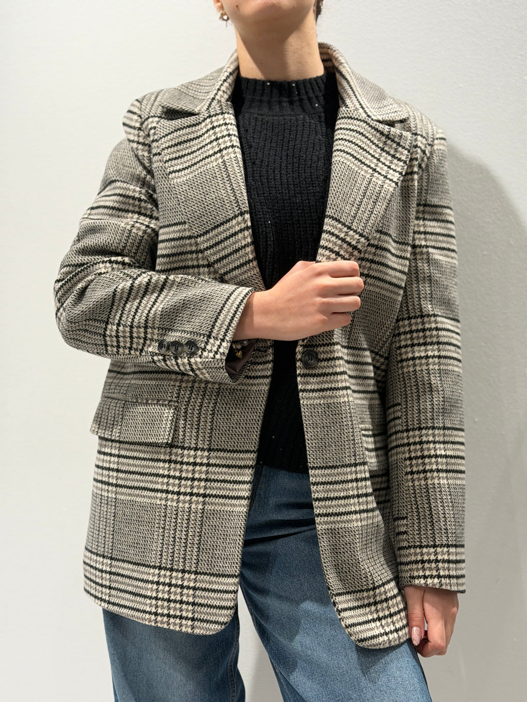 Cappotto Blazer Check