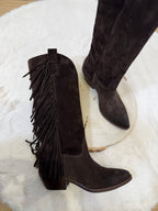 Texano in Camoscio Frange