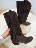 Texano in Camoscio Frange