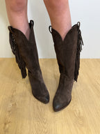 Texano in Camoscio Frange