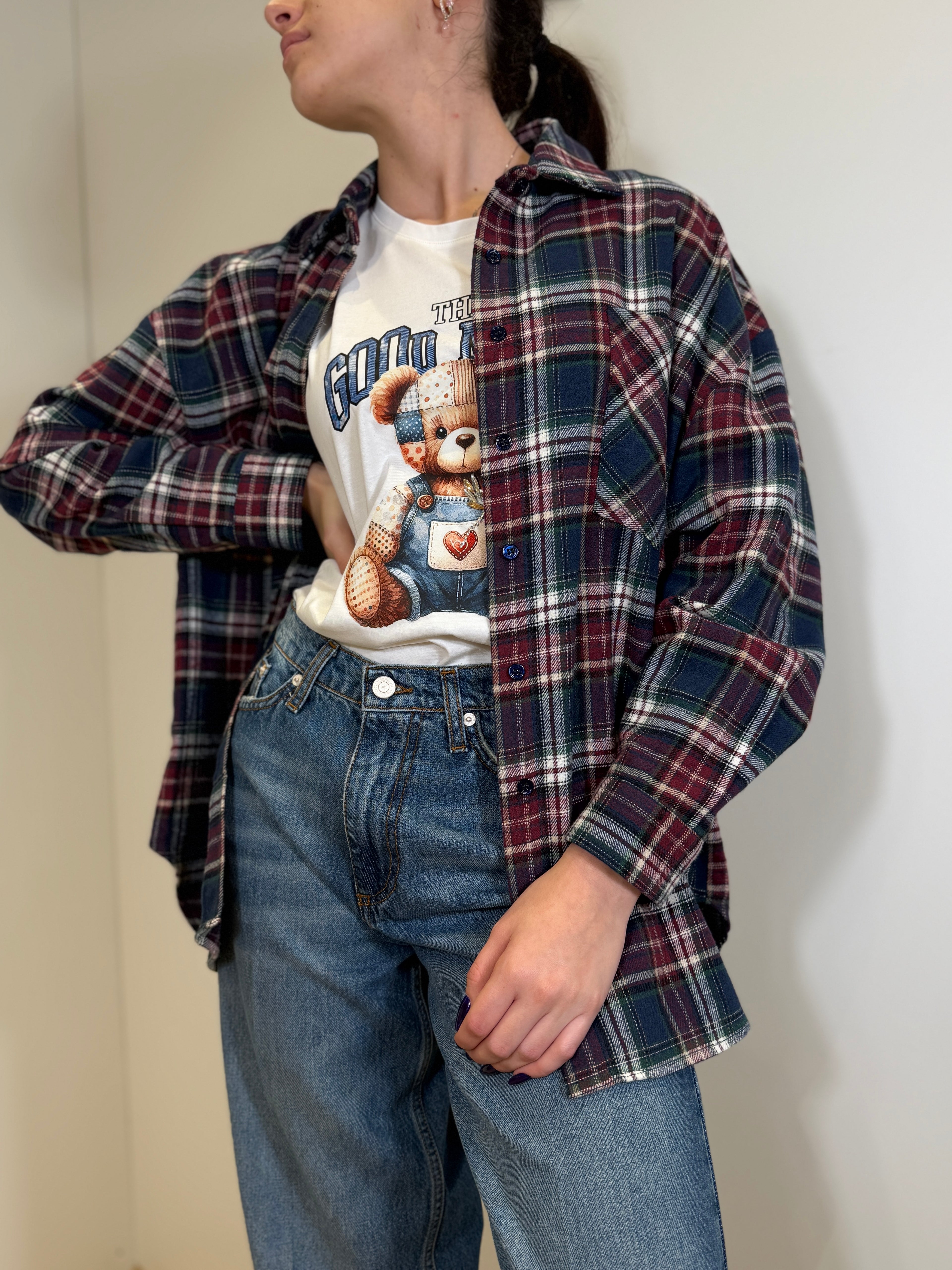 Camicia a Quadri Over