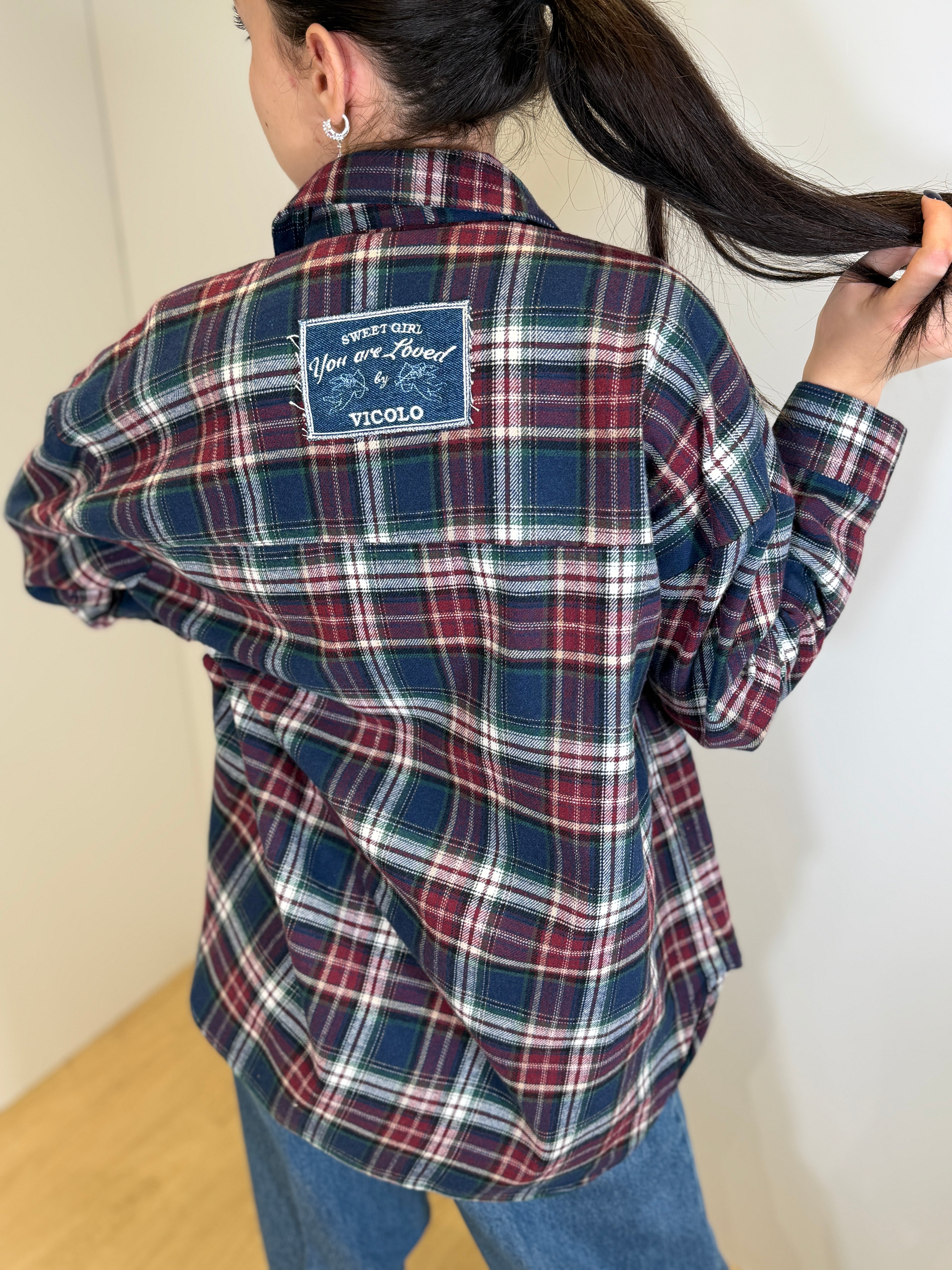 Camicia a Quadri Over