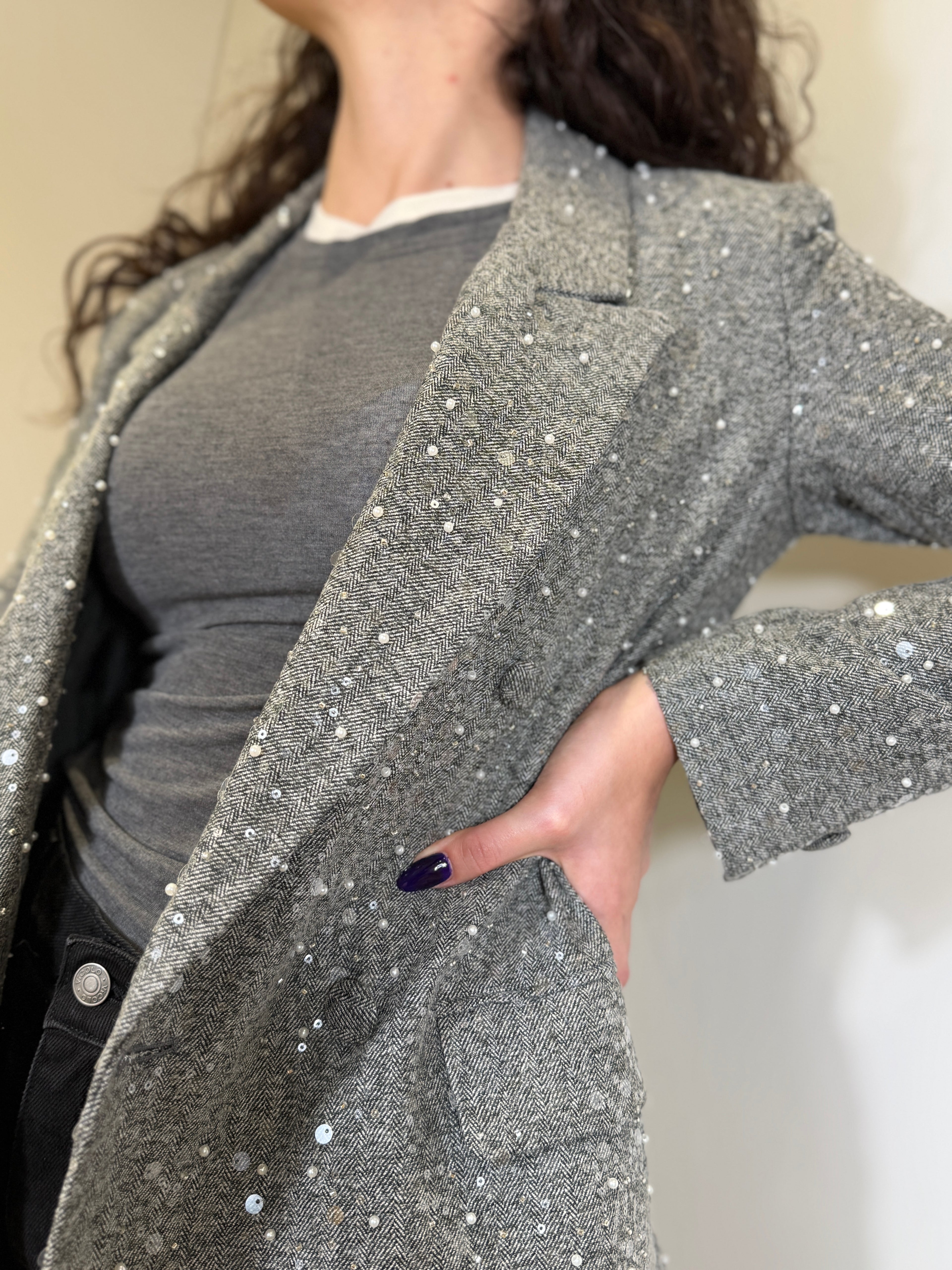 Blazer con Paillettes