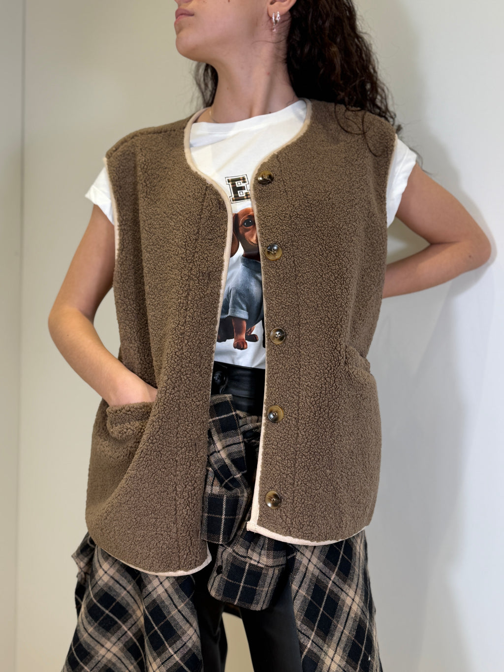 Gilet Over Bouclè