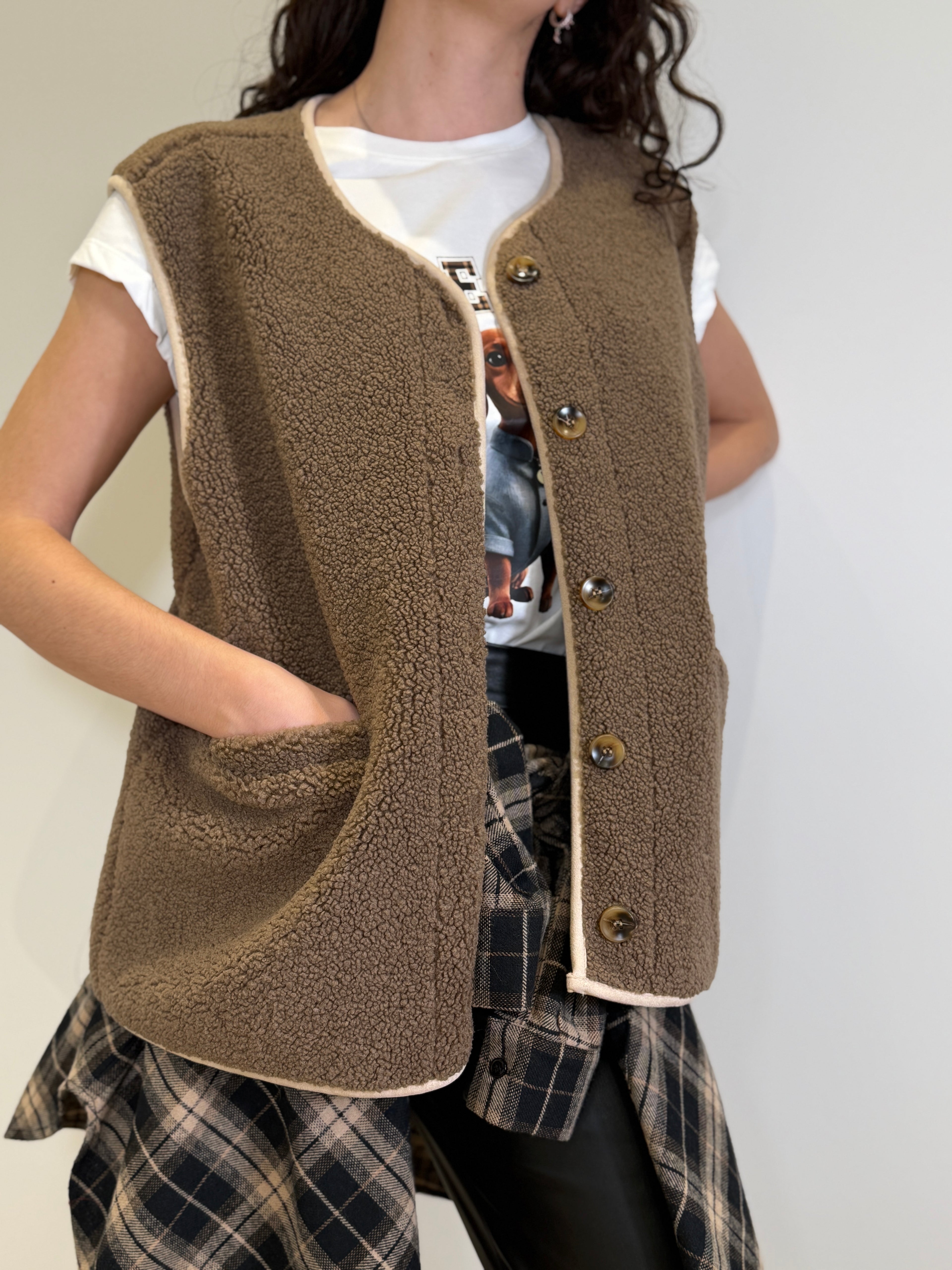 Gilet Over Bouclè