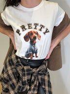 T-shirt Stampa Bassotto