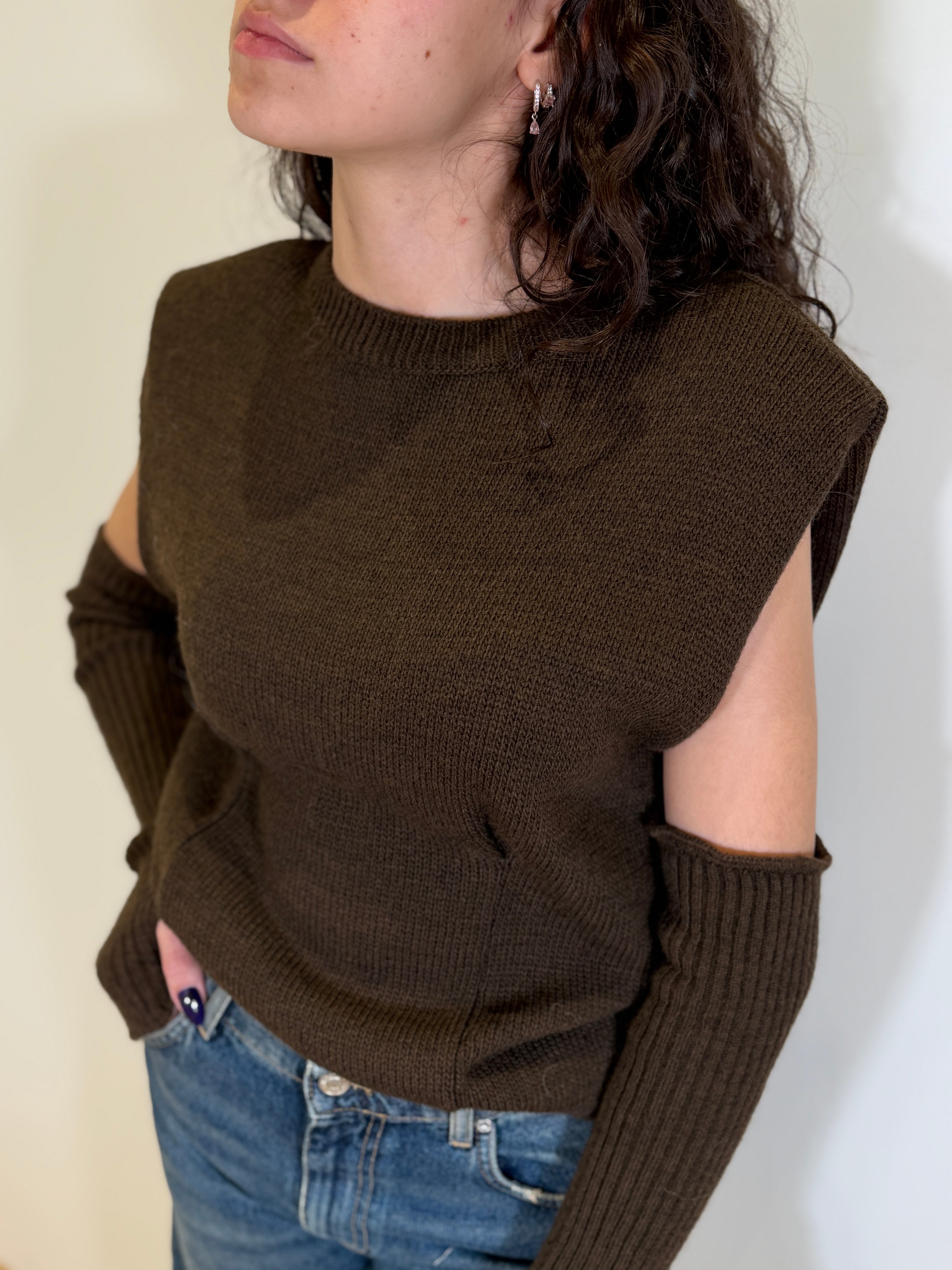 Maglia con Manicotti Rimovibili