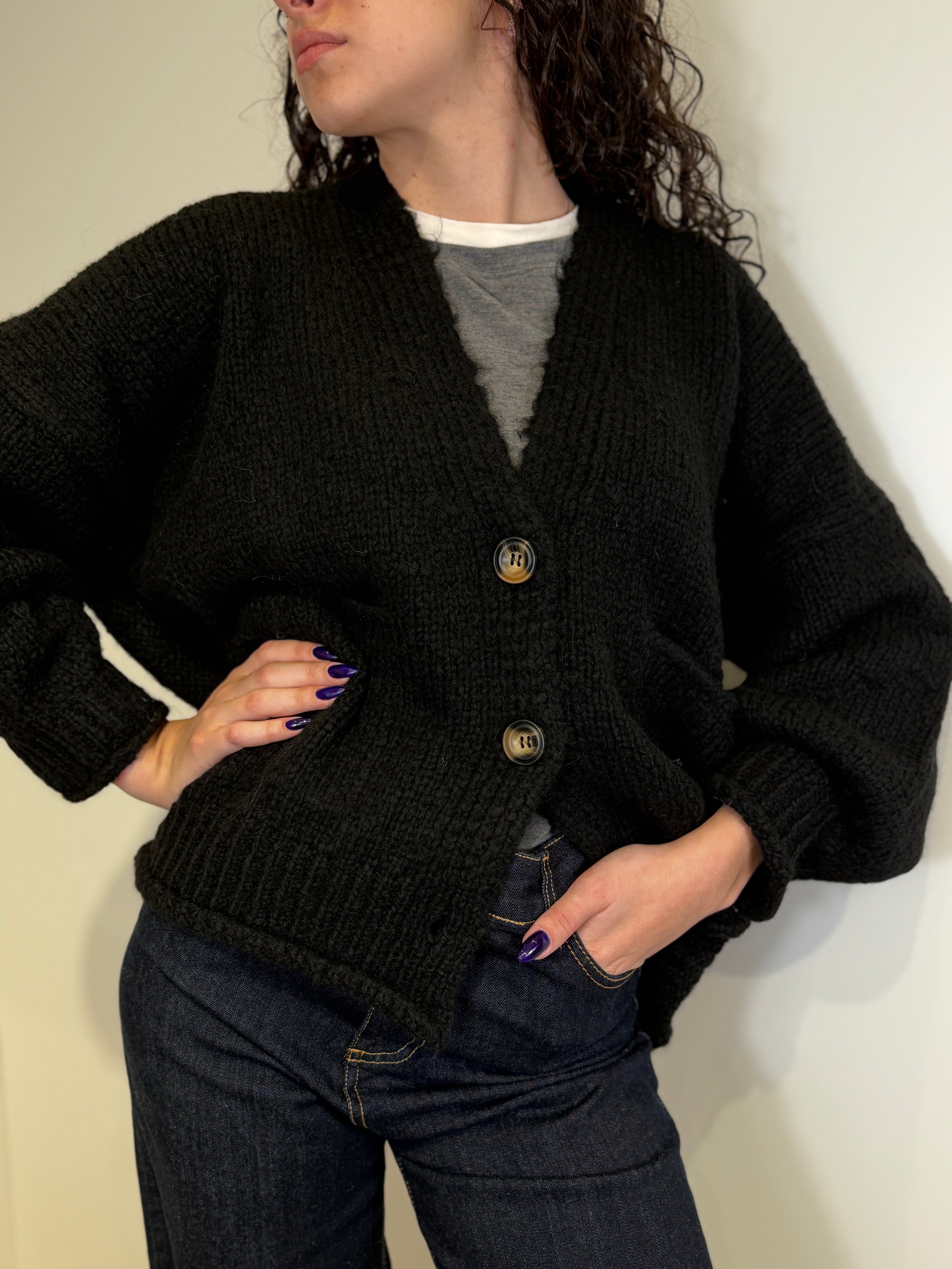 Maxi Cardigan con Bottoni