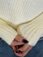 Maglia Girocollo con Micro Paillettes