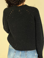 Maglia Girocollo con Micro Paillettes