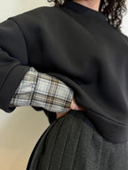 Felpa Girocollo con Polsino