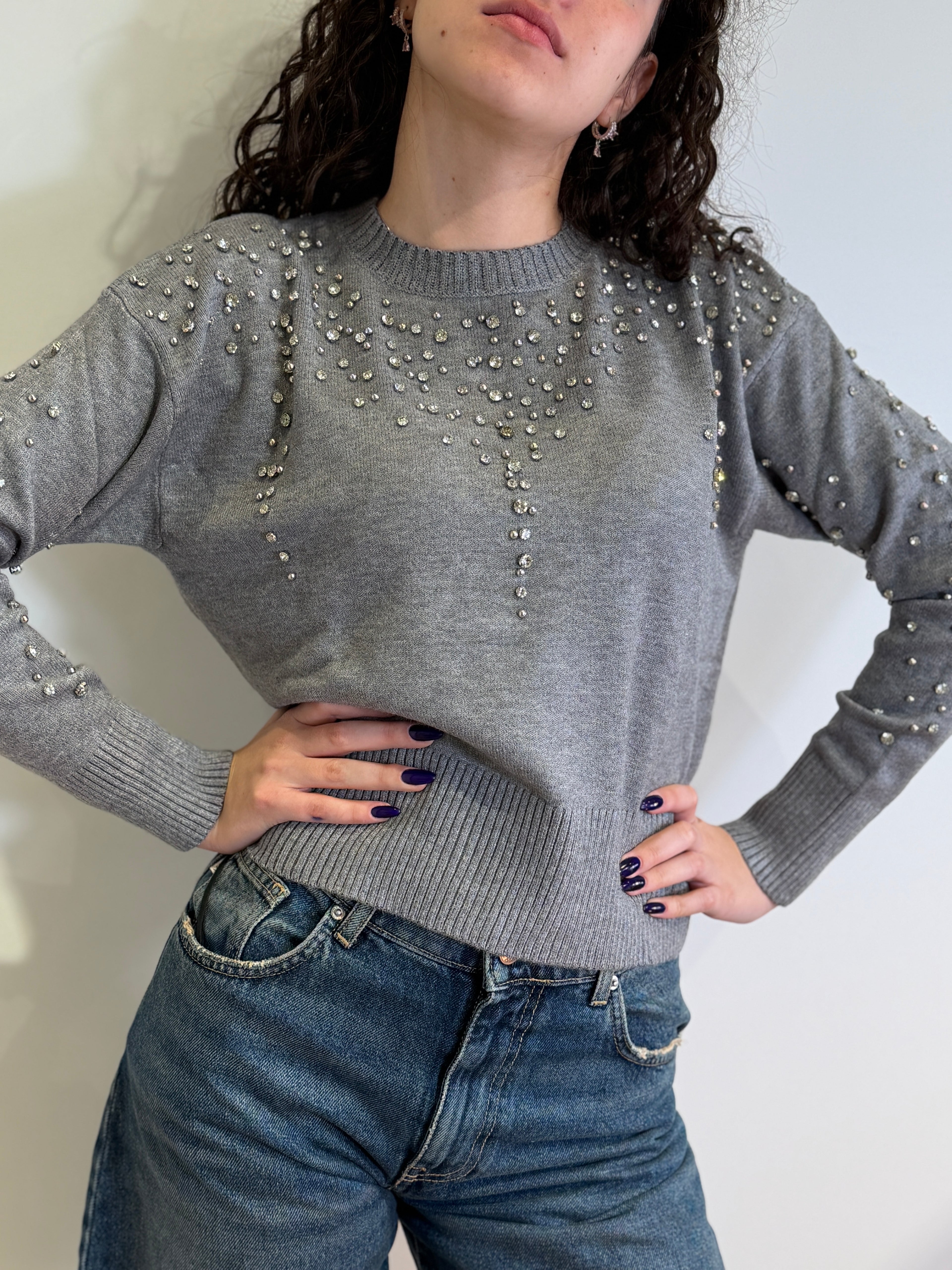 Maglia Girocollo con Applicazioni