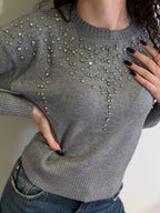 Maglia Girocollo con Applicazioni