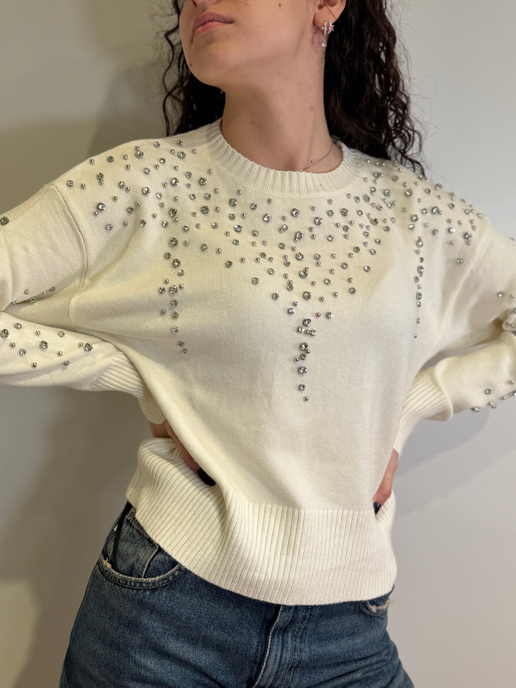 Maglia Girocollo con Applicazioni