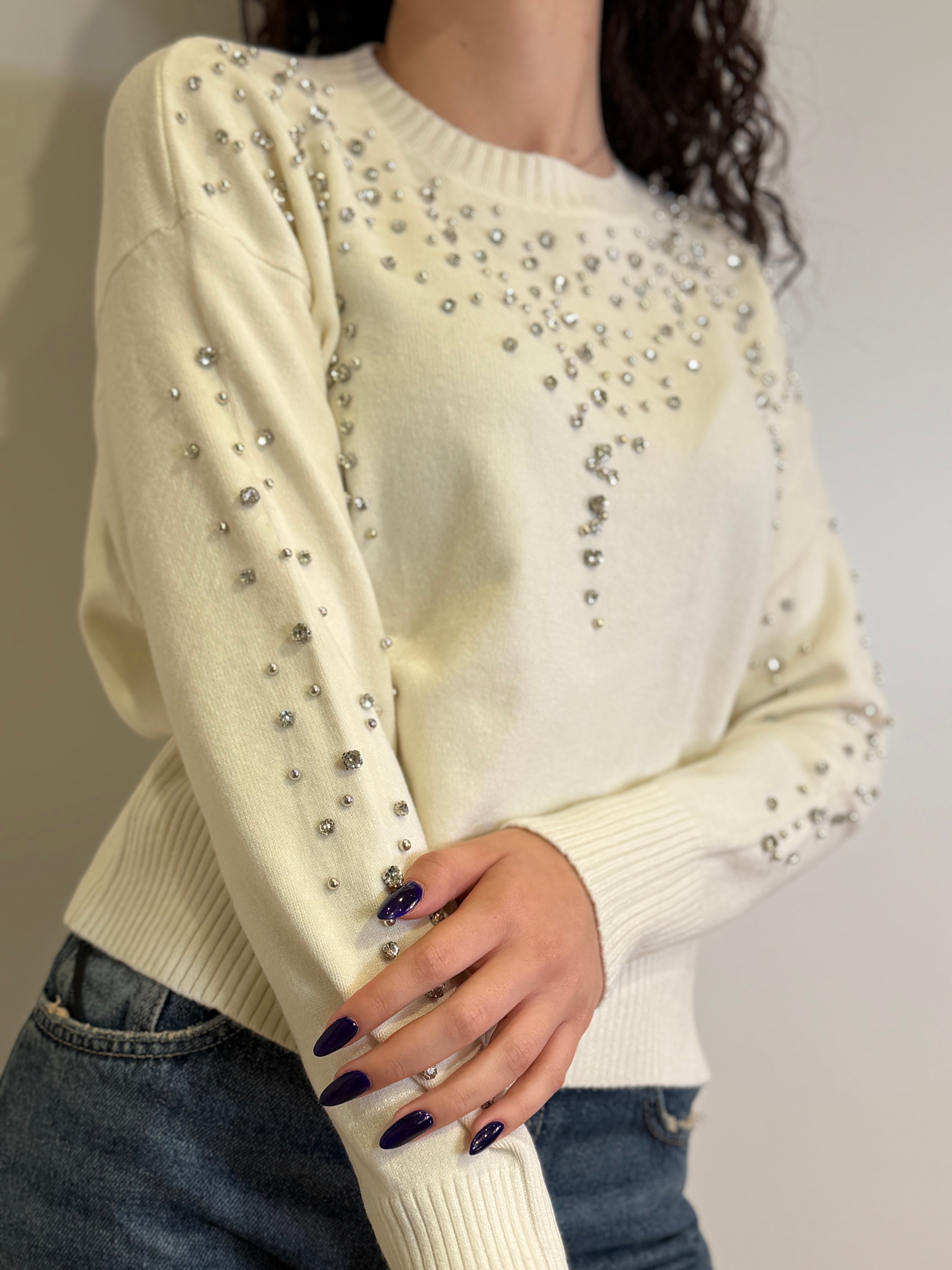 Maglia Girocollo con Applicazioni