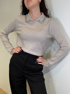 Maglia con Colletto con Applicazioni