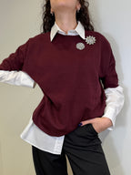 Maglia Oversize con Applicazioni