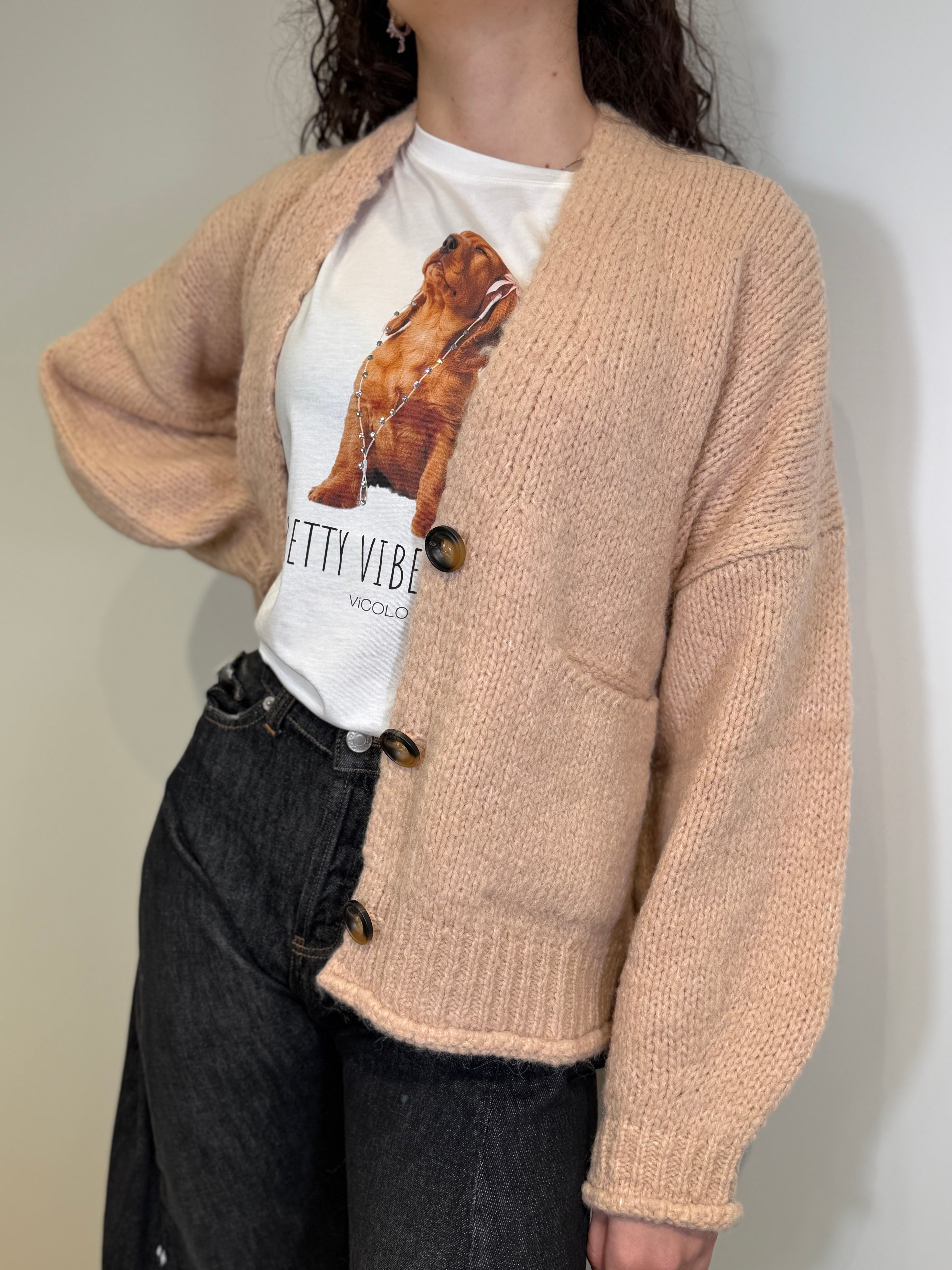 Maxi Cardigan con Bottoni