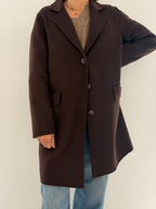 Cappotto dritto cucito a mano