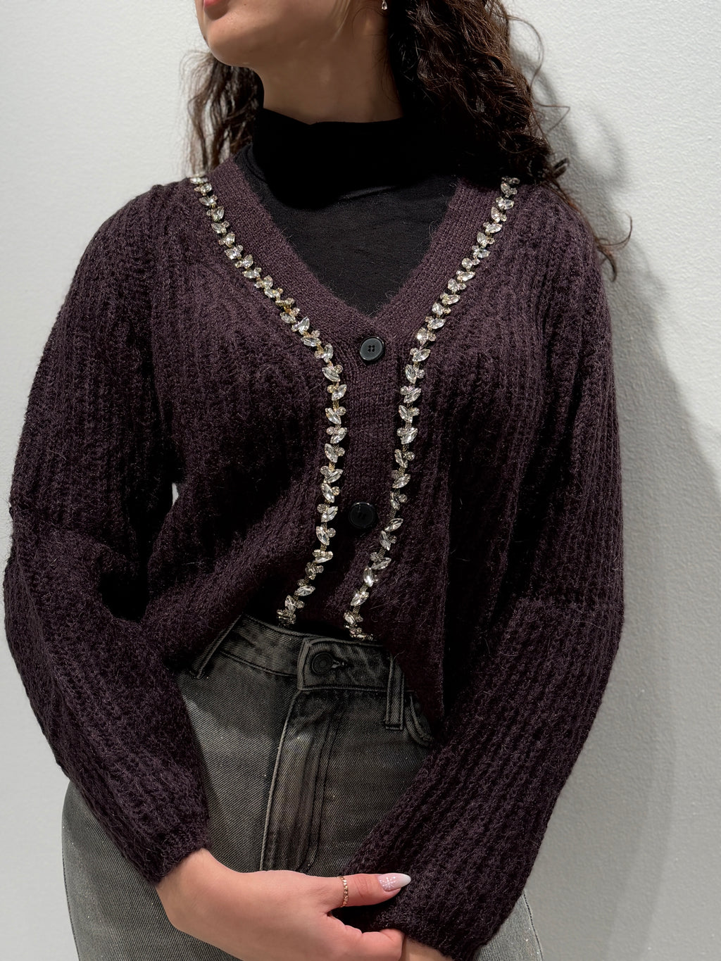 Cardigan con Strass