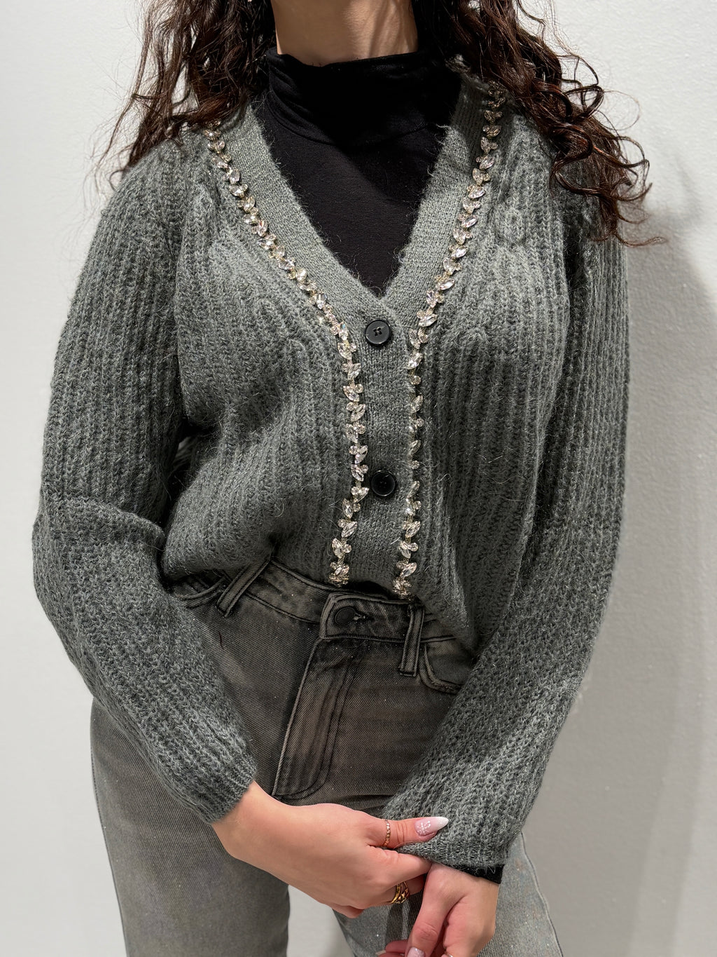 Cardigan con Strass